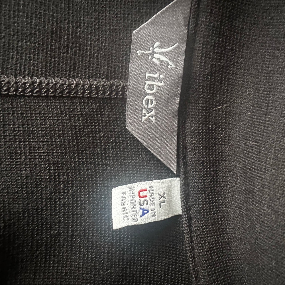 ibex Black Merino Wool Full Zip Jacket